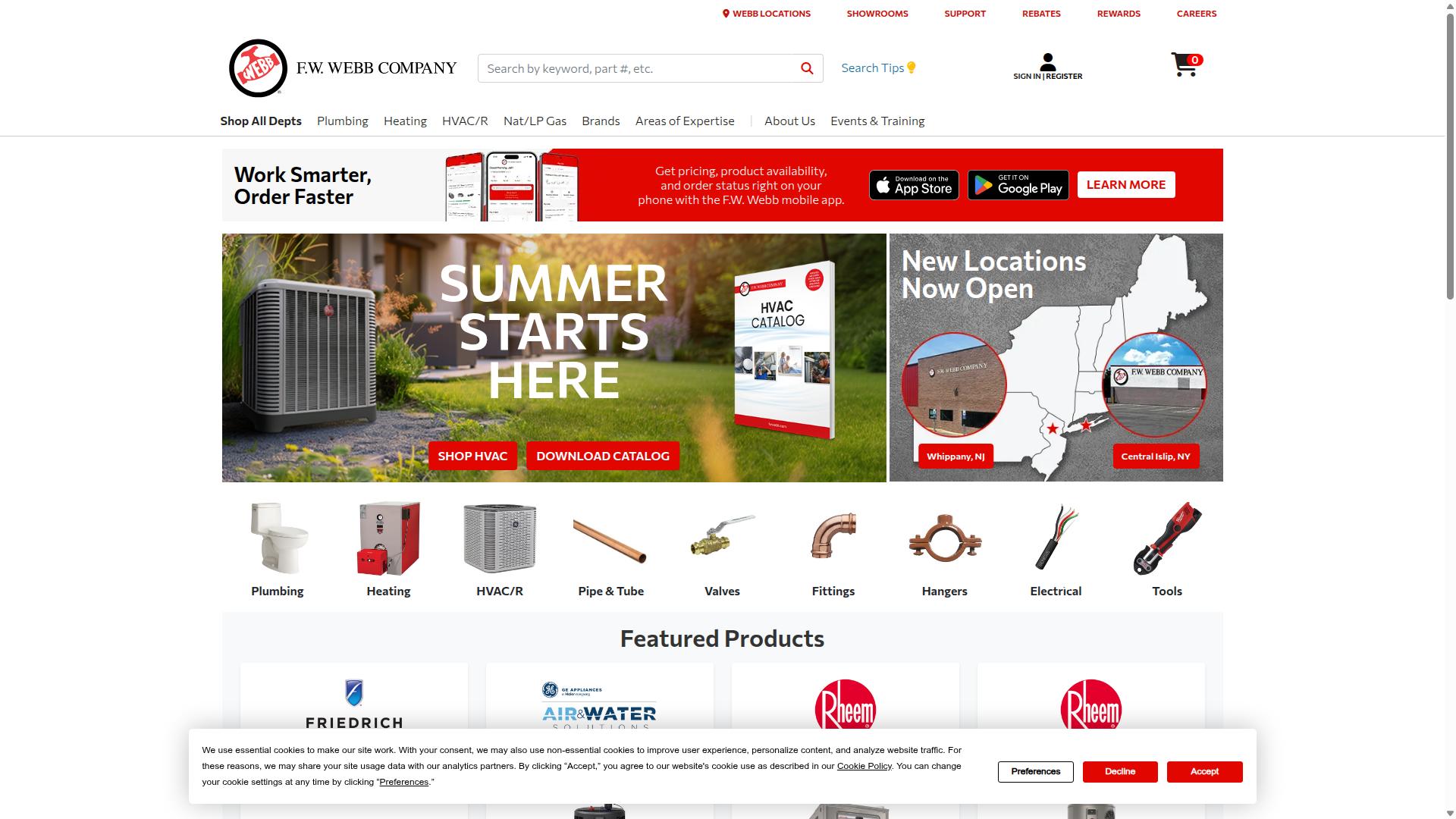 F.W. Webb website